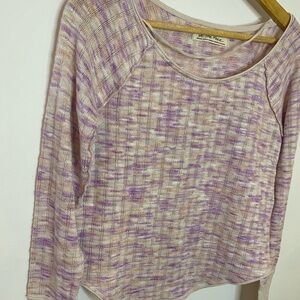 Free People We The Free Space Dye Lavender Knit Top